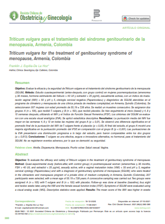 Fitoestimulina para el tratamiento del síndrome genitario de la menopausia